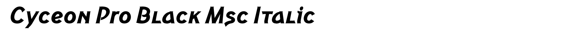 Cyceon Pro Black Msc Italic image